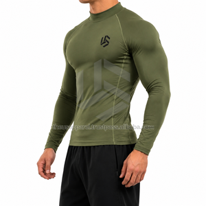 Custom <b>Men's</b> Long Sleeve <b>Compression</b> <b>Shirt</b> Anti-UV Eco-Friendly Breathable Quick Dry Gym Fitness Running Sports Base Layer Rash - Product Image 3