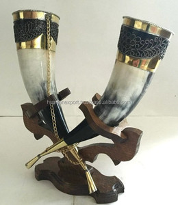 Corne à boire Viking écologique naturelle faite à la main pour les reconstitutions historiques de Cosplay célébrant les mythes et légendes nordiques - Product Image 4