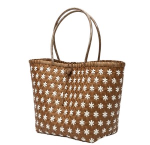 Sac à main et sac fourre-tout tissé en plastique fait main, motif géométrique, pour femme, idéal pour l'été et la plage, usage quotidien décontracté et populaire - Product Image 2