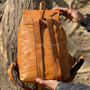 Sac à dos en cuir véritable, fait à la main, style vintage, sacs multi-usages, nouveau design, sac à dos de poche, vente en gros de produits en vrac - Product Image 5