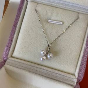 Exquisito Collar de Plata de Ley S925 de M Home con Colgante de Perla de Agua Dulce Natural de 4.5-5mm, Collares con Luz Intensa - Product Image 1