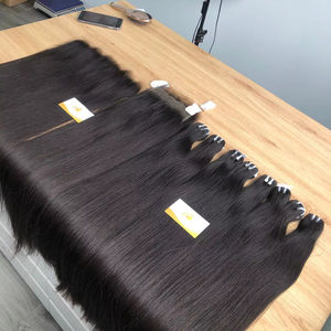 Extensiones de Cabello Humano Remy Vietnamita Virgen sin Procesar, con Cutícula Alineada, Liso Natural, con Cierre de Encaje y Cinta Adhesiva, de 6 a 32 Pulgadas, 100% Dropshipping - Product Image 1