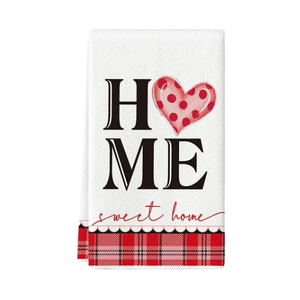 Paños de Cocina Bordados de Algodón Hilado en Anillo con Diseño de Corazones Punteados, Certificación OEKO-TEX, 50x70cm, 220 GSM, Sin Pelusas, Duraderos, Calidad Hotelera - Product Image 3