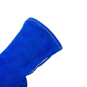 Guantes de Soldadura MIG TIG de 14 Pulgadas con Palma Reforzada de Cuero, Resistentes a Altas Temperaturas y Llamas - Product Image 2