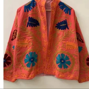 Latest Design Handmade Suzani Jacket Velvet Embroidery Women Short Boho Gypsy <b>Coat</b> Autumn Outerwear Factory Supply Wholesale - Product Image 1
