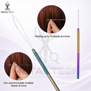 Kit Profesional de Agujas de Gancho para Tejer Cabello con Efecto Arcoíris, para Extensiones de Cabello con Micro Anillos, I-Tip y Pluma, Herramientas de Estilismo para Salón - Product Image 4