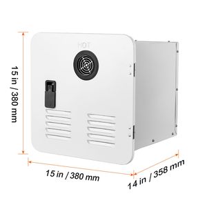 Scaldabagno Istantaneo Senza Serbatoio per Camper 15x15 Pollici Bianco con Telecomando 42000BTU Comfort Ottimale - Product Image 5