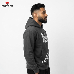 Sweat à capuche confortable pour homme, hiver, manches longues, broderie, polaire respirant, anti-humidité, écologique - Product Image 6