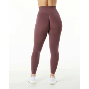 Women's High Quality Knitted Compression Yoga <b>Leggings</b> with <b>Pockets</b> Custom Logo High Waist Breathable - Product Image 2
