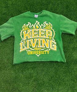 เสื้อยืดโอเวอร์ไซส์พิมพ์ลายกราฟิกตามสั่ง สำหรับผู้ชายและผู้หญิง ผ้าฝ้าย สตรีทแวร์ แฟชั่นลำลอง คอกลม รับผลิตแบบ OEM ODM - Product Image 2