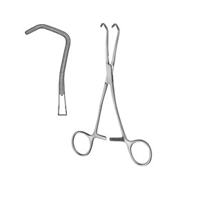 Pince à conduit COOLEY brevetée, tiges droites et angulaires, 1-1/4 po (3,2 cm) de diamètre, 6-1/4 po (15,9 cm) de longueur totale, cardiothoracique ZETOMEDPRO - Product Image 6