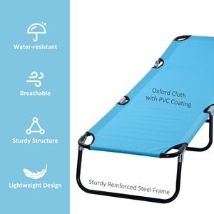 Tumbona Plegable Portátil y Ligera con Respaldo Ajustable en 5 Posiciones para Uso en Exteriores, Playa y Piscina - Product Image 5