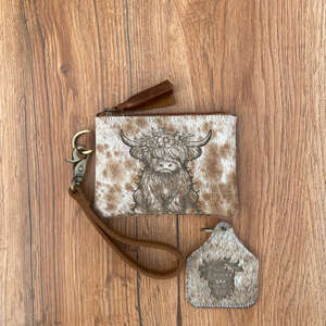 ชุดรวมพวงกุญแจหนังวัวแบบตะวันตกพร้อมสายคล้องมือสลักด้วยเลเซอร์กระเป๋ามีพู่หนังวัวพร้อมพวงกุญแจแกะสลักด้วยเลเซอร์ - Product Image 4