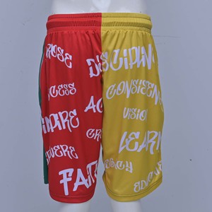 Pantalones Cortos Deportivos Casuales para Hombre, Ecológicos, Negros y Verdes, con Estampado de Letras, Cintura Media, Logotipo Personalizado en la Parte Delantera, Cordón Ajustable, Secado Rápido - Product Image 2