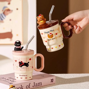 Stylish ceramic coffee cup with charming and playful design <b>cute</b> ceramic <b>mug</b> that enhances your beverage presentation - Product Image 4