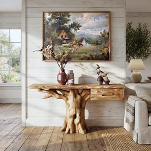 Solid wood console <b>table</b> entry way <b>table</b> Handcrafted furniture rustic <b>narrow</b> entryway <b>table</b> unique home decor - Product Image 3