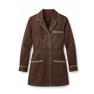 Women Healthcare Professional <b>Coat</b> Slim Fitted Laboratory Workwear Full Sleeve <b>Doctor</b> Uniform With Secure Buttons Storage Pocket - Product Image 2