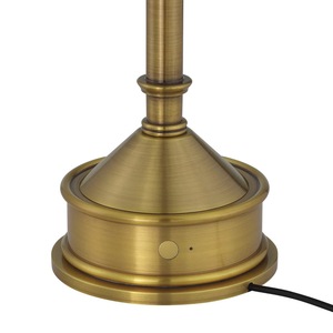 โคมไฟตั้งโต๊ะทองเหลืองแท้พร้อมดีไซน์โบราณและฐานหินอ่อนสำหรับตกแต่งภายในอย่างหรูหรา - Product Image 1