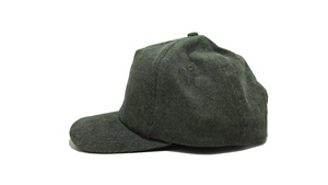 Casquette de baseball en velours côtelé vert olive vierge, 6 panneaux, personnalisable avec logo, style Dad Hat, non structurée, profil bas, pré-courbée, vente en gros - Product Image 2