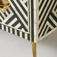 Armoires de salon de style européen, commode de haute qualité en incrustation d'os, bois de manguier de luxe en provenance d'Inde pour une utilisation à la maison et en cuisine