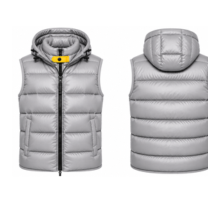 Hoodie Quilted Jackets for Men Softshell Bubble Puffer Jackets for Winter Hot Selling OEM Service Puffer <b>Jumpers</b> Sleeveless Vest - Product Image 2