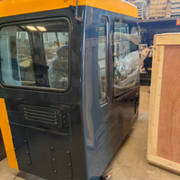 Cabine d'excavatrice HX220S de qualité originale, assemblage complet, siège conducteur, climatiseur, noir, jaune, bois
