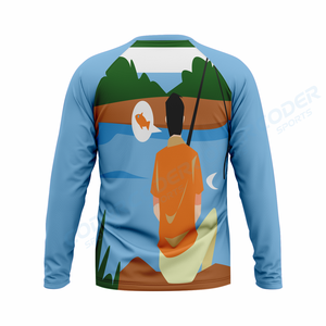 Meilleures ventes 2026 – Maillot de pêche à manches longues en polyester par sublimation, design de haute qualité pour hommes - Product Image 5
