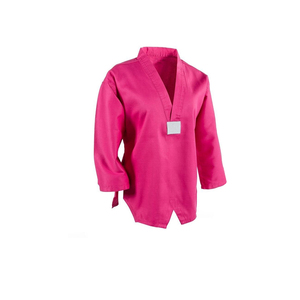 Uniforme de Taekwondo rose 100% coton durable, coupe régulière pour adultes, unisexe, kit de vêtements d'arts martiaux - Product Image 2