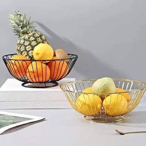 Panier à fruits en métal de grande capacité pour comptoir de cuisine, rangement de fruits, bol à fruits en fil métallique pour table à manger, organisateur de décoration pour la maison - Product Image 2