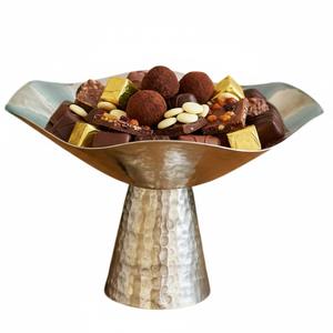 Bol de service en métal martelé, élégant, pour chocolat, présentoir de desserts et sucreries de table, vente en gros à prix raisonnable - Product Image 3