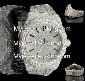 Reloj de Lujo con Diamantes Moissanite VVS1 de 31 Quilates, Estilo Hip Hop, con Incrustaciones de Diamantes, Movimiento Mecánico Automático, Reloj para Hombre - Product Image 2