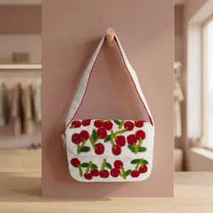 Sac à bandoulière perlé tendance pour femme, sac à main glamour pour soirées et occasions spéciales, collections de boutiques et commandes en gros - Product Image 2