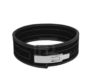 Ceinture de musculation pour hommes et femmes, noire, 10 mm d'épaisseur, 4 pouces de large, en cuir de vachette avec fermeture à boucle pour soulevés de terre, squats et entraînements en salle de sport - Product Image 1