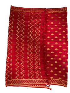 Dupatta Jacquard à imprimé feuille d'or rouge et à carreaux Kota Doria pour femme, léger, vêtement ethnique traditionnel, élégant, accessoire de mode stylé - Product Image 2