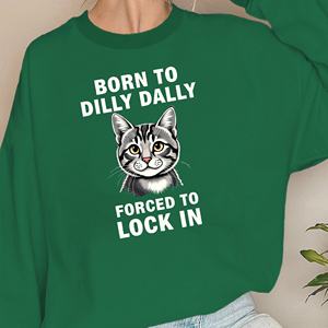 Born to Dilly Dally Sweats décontractés pour femmes Tissu tricoté imprimé - Product Image 4