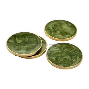 New Classic Resin <b>Coasters</b> & Placemats with Wave Ocean Design Customizable <b>Table</b> Decor for Home & Restaurant Use Round Shape - Product Image 5