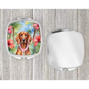Redbone Coonhound Luau compacto plegable de mano espejo de maquillaje portátil de viaje espejo decorativo regalo para mujeres y niñas - Product Image 4