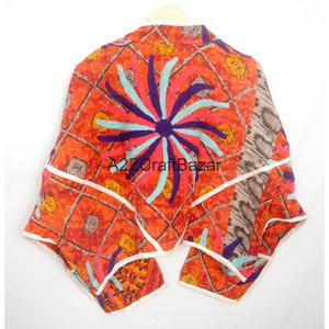 Boho Indian <b>Kantha</b> Handmade Quilted Cotton <b>Jacket</b> for Women Winter Eco-Friendly Breathable - Product Image 6