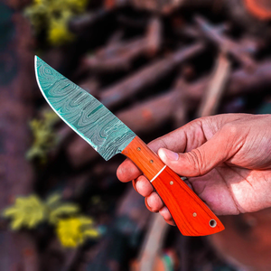 Customizable Stainless Steel Hunting <b>Knife</b> with Comfortable Handmade Curved Skinner <b>Knife</b> with <b>Bone</b> <b>Handle</b> & Leather Sheath - Product Image 3