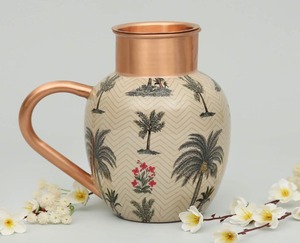 Fabricant direct de carafes à eau en cuivre, carafe à eau en cuivre finition brillante, carafe à eau en cuivre personnalisée, article d'usine sur mesure, carafe en cuivre - Product Image 2