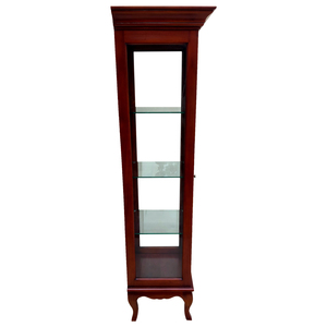 Traditional Antique Solid Mahogany Wood Single Door <b>Cabinet</b> with 3 Shelves Raised Panel Door for Hotel and Living Room <b>Storage</b> - Product Image 3