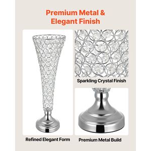 Juego de 4 Jarrones de Cristal Cilíndricos para Banquetes, Fáciles de Instalar, 20 cm de Alto, Centros de Mesa para Bodas y Decoraciones de Mesa - Product Image 4