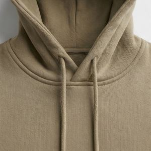 Sudadera con capucha vintage para hombre, de algodón grueso, estilo urbano, oversize, con lavado ácido, hombros caídos, personalizable OEM, color liso, parte superior suave. - Product Image 4