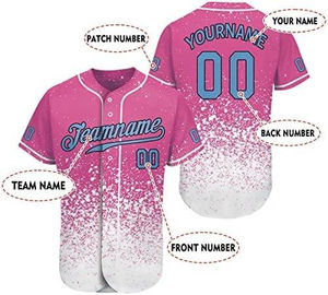 Livraison rapide, impression personnalisée, maillots de baseball unis, maillots de baseball en sublimation, maillots de baseball envoyés par Dress Sports - Product Image 2