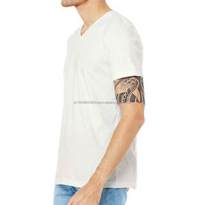 Camiseta Deportiva Lisa con Bordado Personalizado, Camiseta de Bambú Gruesa con Serigrafía, Camiseta de Marca para Hombre 100% Algodón - Product Image 2