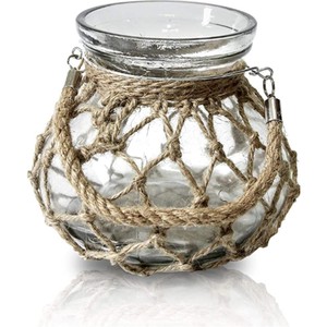 Vase en jute vintage style campagnard, lanterne rustique en corde tressée, pot suspendu pour plantes, centre de table, décoration de table, vases à fleurs en rotin - Product Image 1