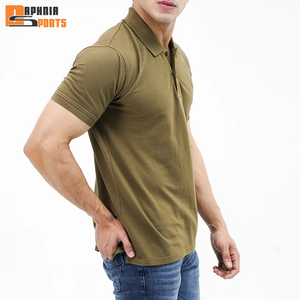 Camiseta de Golf de Manga Corta Lisa de Alta Calidad, 100% Algodón, Tejida con Logotipo Personalizado OEM, de Secado Rápido, Transpirable y sin Costuras para Hombre - Product Image 2