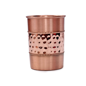 Vaso de Cobre de Lujo Hecho a Mano, Taza Tradicional para Bienestar, Elegante Recipiente Metálico Premium para Comedor y Cocina - Product Image 1
