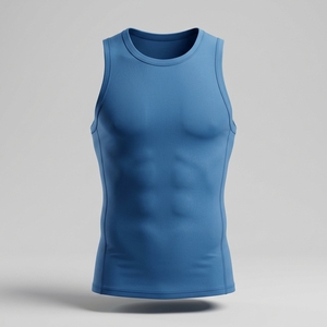 Custom <b>logo</b> Running Vest Performance O Neck Quick Dry Sport T Shirt Mens Gym Sleeveless Training Tanktop Slim Fit Singlet - Product Image 1