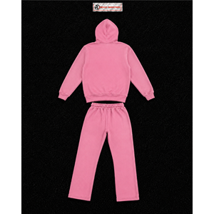 Conjunto Deportivo Personalizado Rosa para Hombre, Sudadera con Capucha y Pantalones Jogger, Logotipo Impreso, Ropa Deportiva Casual, Venta al Por Mayor OEM - Product Image 6